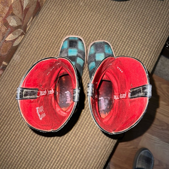 EUC! Womens Ferrini Patchwork Boots - Picture 4 of 6